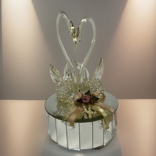 Vtg rotating hand blown glass - rotating, hand-blown
