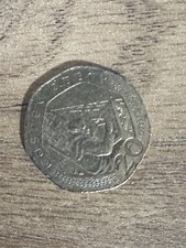 RARE 2002 20p pence ISLE OF MAN--RUSHEN ABBEY