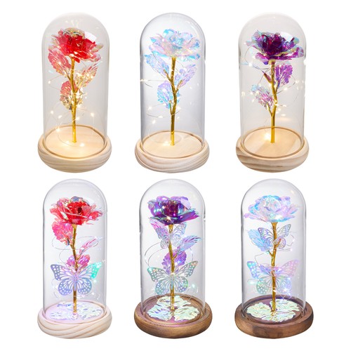 Rose glass dome forever - glass,