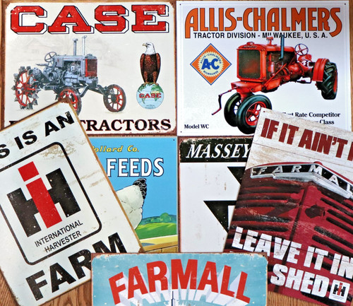 Farm tractor metal signs - metal,