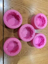 5 Silicone Flower Candle Molds