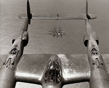 WW2 P-38 LIGHTNING Bomber & Fighter Formation PHOTO  (223-U)