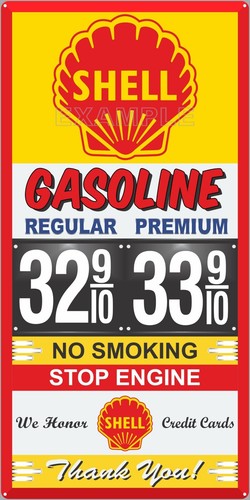 Shell gas station - gas, per
