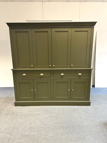 Large painted shaker kitchen - large,