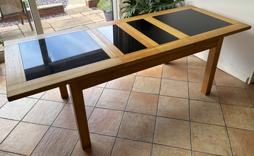 Black granite and oak - and,