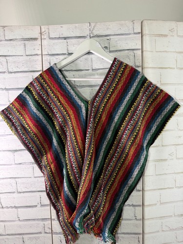 Poncho top multicolour boho - top,