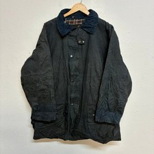 Vintage Wax Jacket Mens L Navy