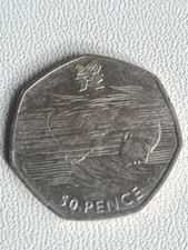 Olympic Swimming 50p Coin 2011 Fifty Pence Circulated condition