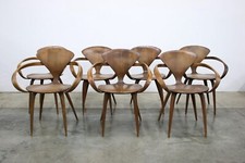 £900 Each Norman Cherner Pretzel Chairs Set Of 6 Available White Wood