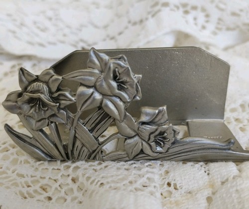 Year old pewter card - pewter, holder