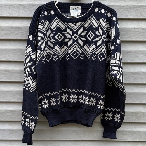 Nils vintage navy white - navy, wool