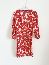 Zara Red White Floral Long