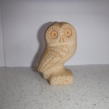 Owl Carved Stone Athenian 10cm