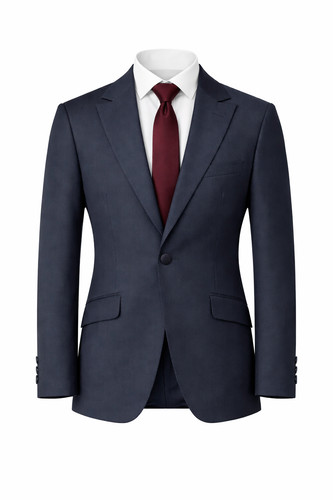 Navy blue wool suit jacket - navy,
