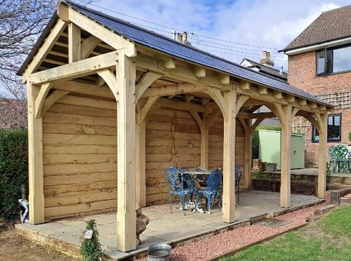 Oak garage 2 4m - garage,, x