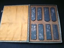 Set of Chinese Antique Ink Stones Boxed - Calligraphy Scholars objects