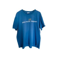 Jean-Michel Basquiat X Primark Men's Blue T-shirt Size Medium