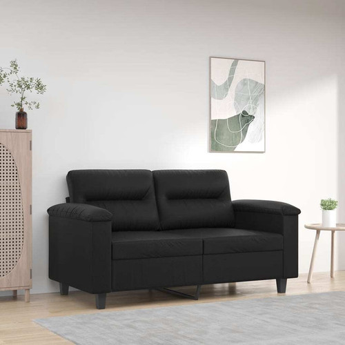 Seater sofa black faux - 2-seater,