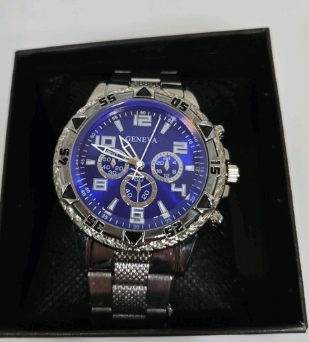 Mens stainless steel - mens, blue