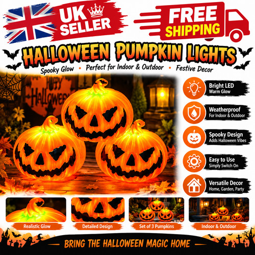 Pack pumpkin lights - 3,