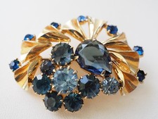 ANTIQUE RHINESTONE BROOCH DLG