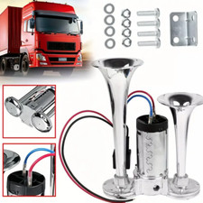 Super Loud Train Electric Air Horn 600DB Dual Trumpets Car Truck Boat Speaker UK