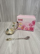 Love Enamel Butterfly Flower