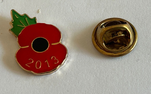 2013 poppy remembrance - poppy¹, pin