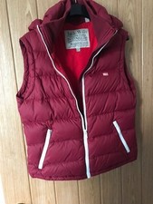 Jack Wills Burgundy Hooded Gilet- Really padded & Warm-size 12=Lovely and Clean.