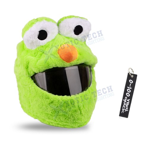 Green motorcycle helmet cover - helmet,