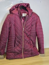 Country Casuals (CC) Maroon 2 Tone Lightweight Quilted Jacket Size 12 21" Pit 