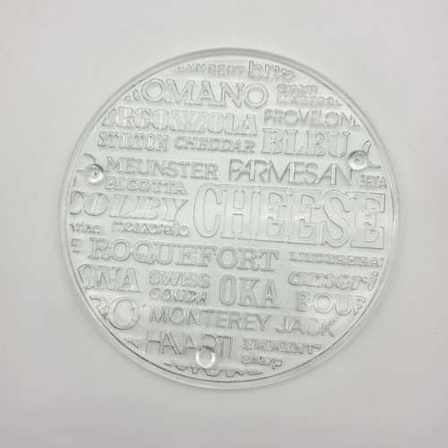 Cheese serving platter clear - cheese,