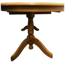 Solid Oval Pine Table Extendable with 4 Chairs for Dining R, Kitchen, Farmhouse