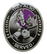 TAS - THEY ALSO SERVED ANIMAL REMEMBRANCE PIN BADGE - OFFICIAL CHARITY LISTING