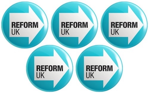 Reform party button - x, uk