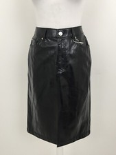 M&S Women's Skirt Black Shiny
