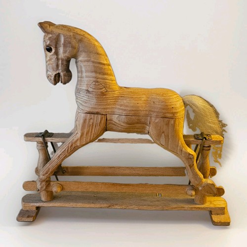 Miniature wooden rocking - wooden, horse