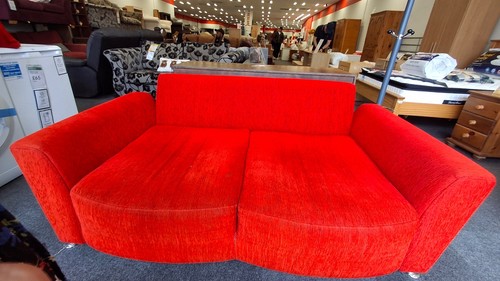 Dfs red fabric seater - dfs, 2
