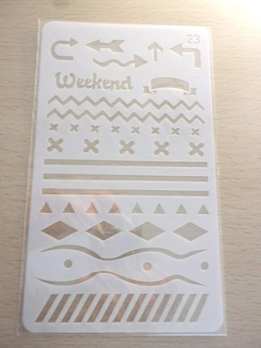 Small reusable plastic stencil - reusable,