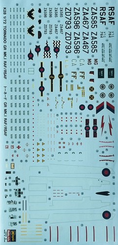 Decals tornado mk 1 - tornado, gr