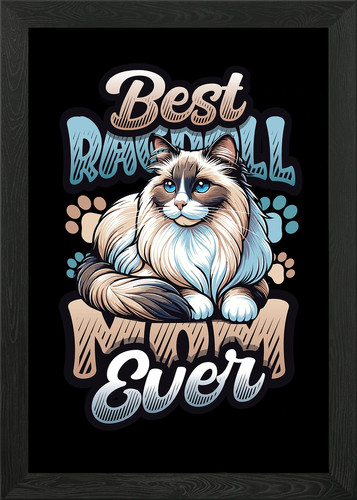 Ragdoll cat mom framed - mom,