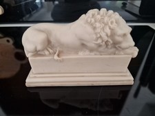 Vintage Lion Figurine On Solid