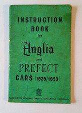 Instruction Book For Anglia & Prefect Cars 1939/1953 reduced was £15 now £10.00