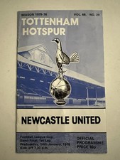 Tottenham V Newcastle United - Match Programme League Cup Semi Final 1976