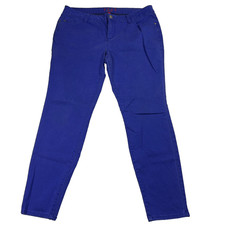 Womens Skinny Pants 16 Bright Blue Stretch Casual Vibrant Color Streetwear
