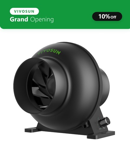 Vvivosun inline duct fan - 4",