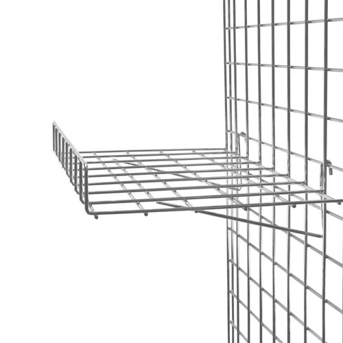 Gridwall flat shelf chrome - in,
