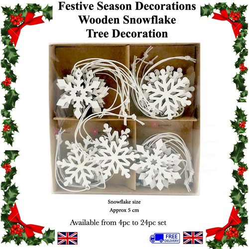 Wooden hanging snowflake - hanging,