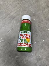 RARE vintage 1970s TURTLE WAX glass ACL bottle automotive car PAINTED LABEL OLD