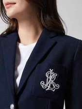 Vintage Fashion Hand Embroidered Bullion Wire Blazer Badge, Royal Ralph family